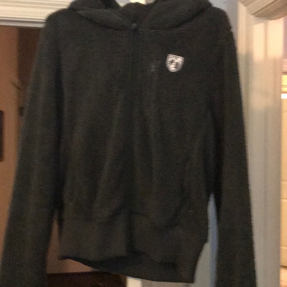 Fuzzy gray zip up